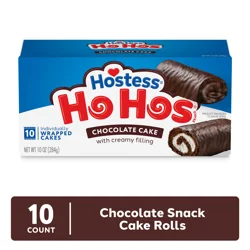 Hostess HoHos Individually Wrapped Rolled Chocolate Cake With Creamy Filling 10 Count - 10 Oz