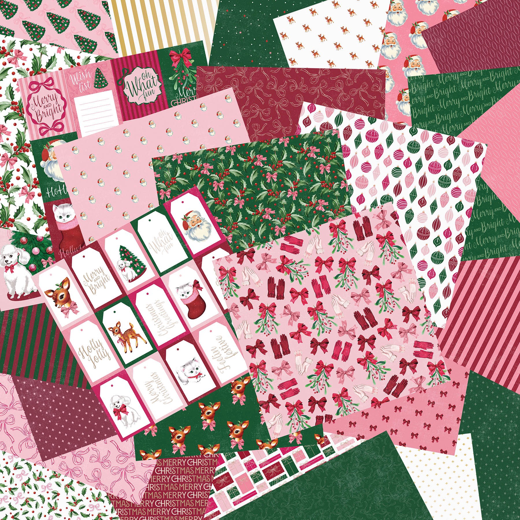 slide 2 of 3, 12" X 12" Holly Jolly Paper Pad, 58 Sheets By Recollections, 12 in x 12 in