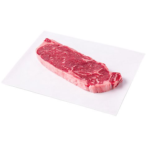 slide 1 of 1, Beef Top Loin New York Strip Steak Thin Boneless Imported - 1 Lb, per lb