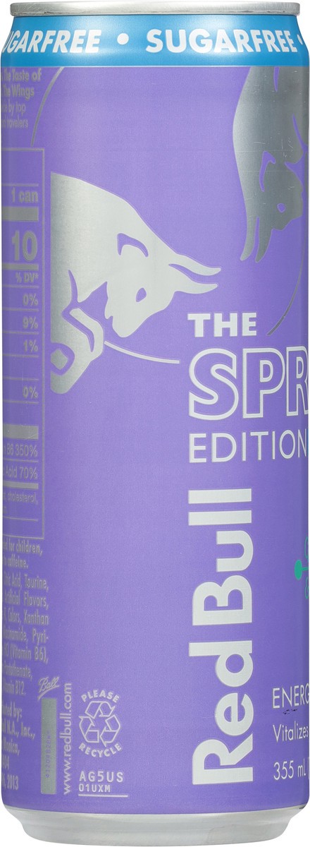 slide 13 of 13, Red Bull Spring Edition Sugarfree Energy Drink, Grapefruit, 12 fl. oz. can, with 114mg Caffeine, Taurine & B Vitamins, 12 fl oz