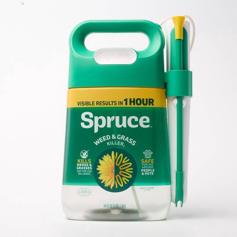 slide 11 of 13, Zevo Spruce Weed and Grass Killer Powder Fertilizer 64oz, 64 oz