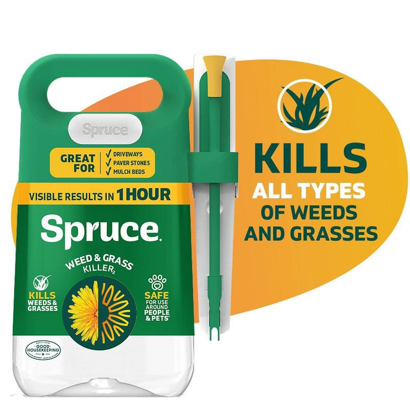 slide 6 of 13, Zevo Spruce Weed and Grass Killer Powder Fertilizer 64oz, 64 oz