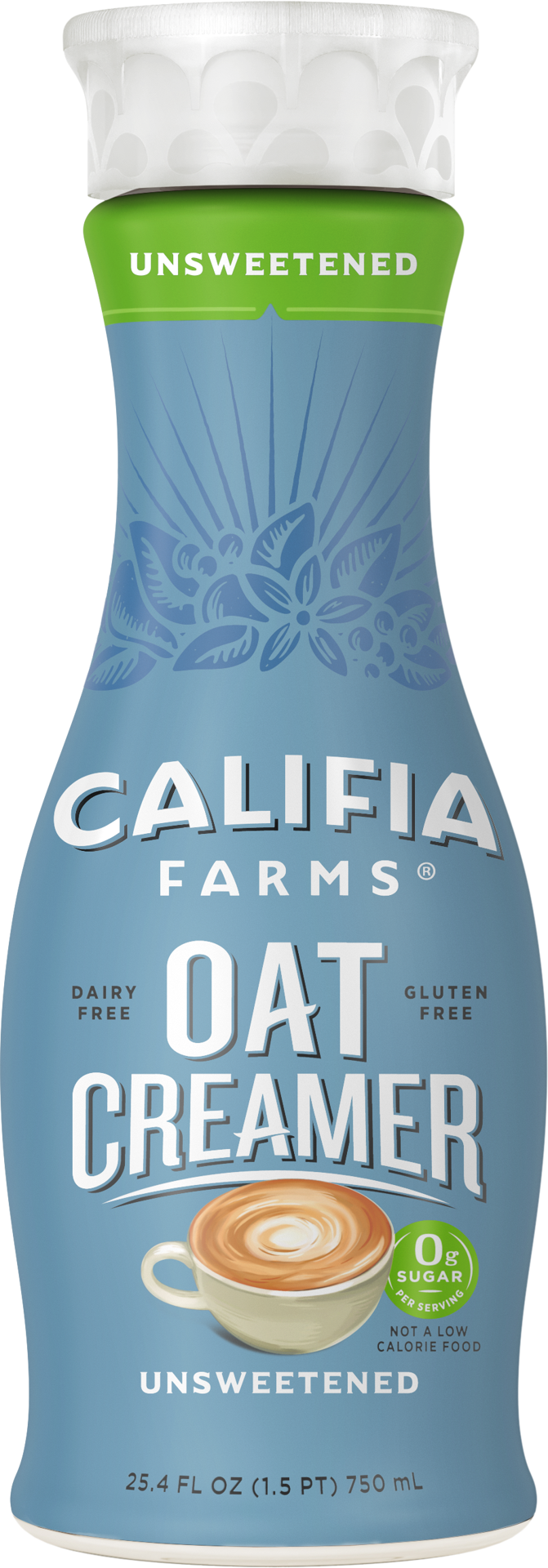 slide 1 of 1, Califia Farms Unsweetened Oat Milk Coffee Creamer, 25.4 fl oz