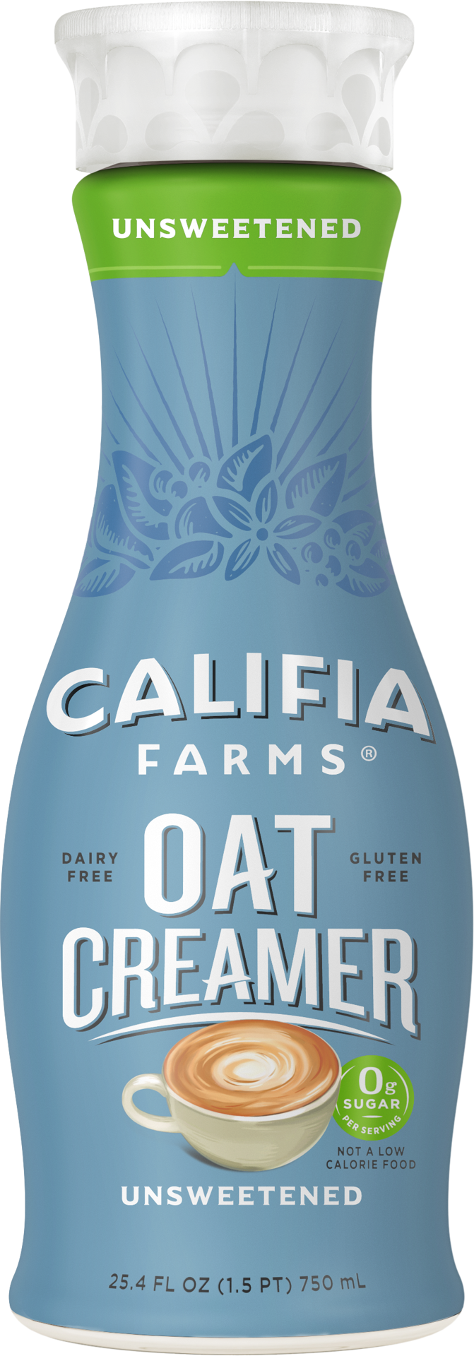 slide 1 of 1, Califia Farms Farms Unsweetened Oat Creamer, 25.4 fl oz