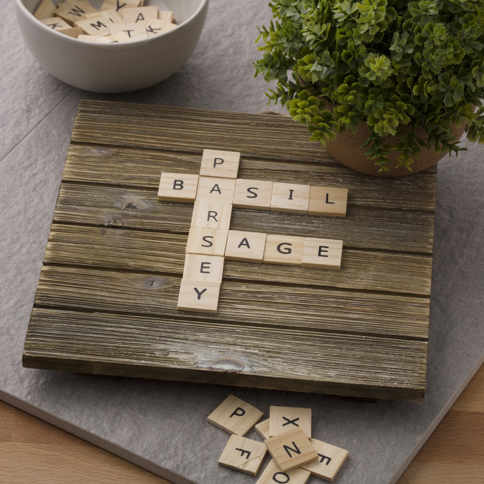 slide 2 of 3, 3/4" Wood Alphabet Tiles By Make Market, 3/4 in x 3/4 in x 1/8 in