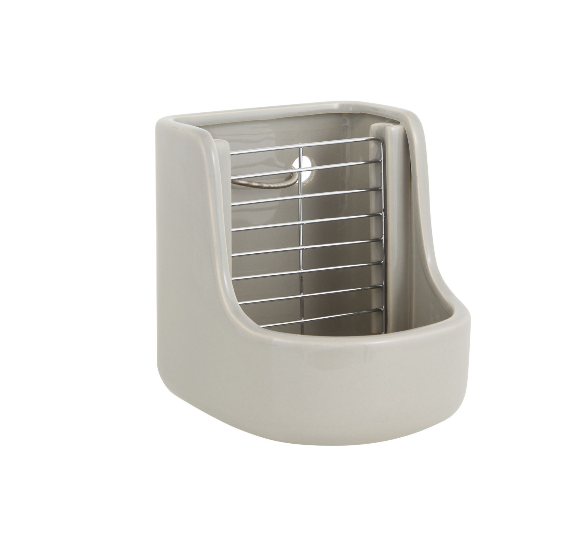 slide 1 of 1, Full Cheeks Small Pet Ceramic Hay & Pellet Feeder, 1 ct
