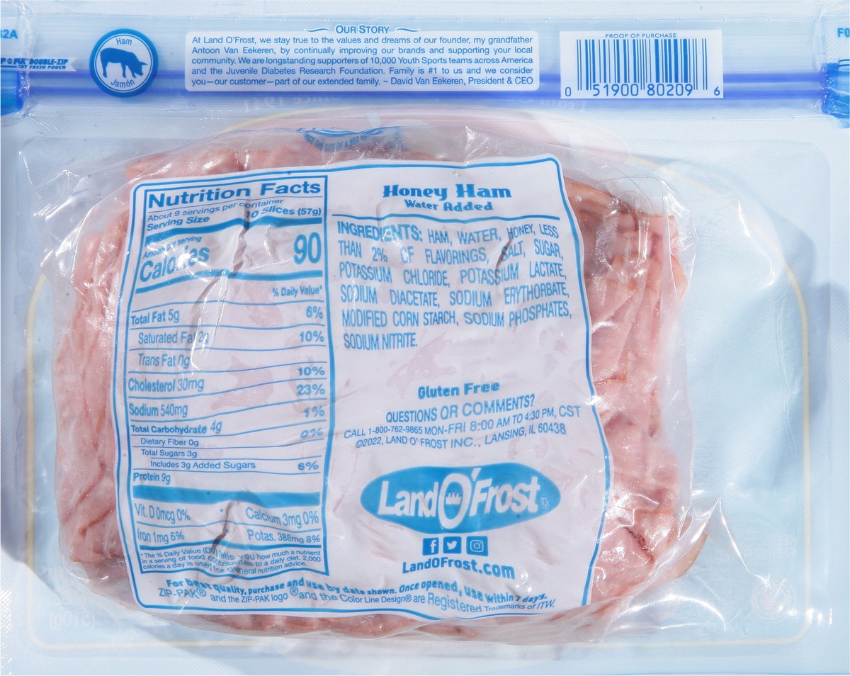 slide 8 of 9, Land O' Frost DeliShaved Honey Ham Jumbo Pack 18 oz, 18 oz