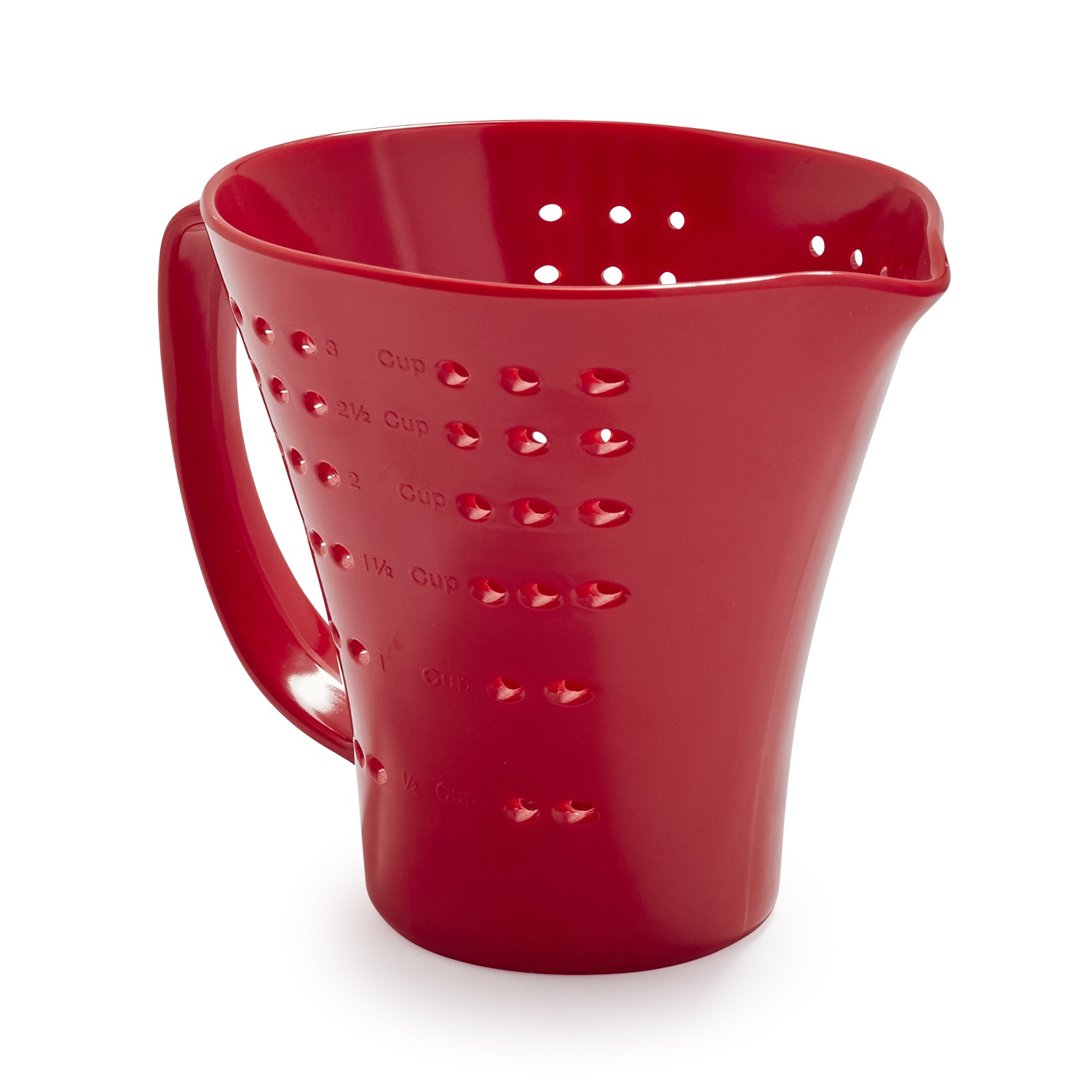 slide 1 of 1, Sur La Table Melamine Measuring Colander, Red, 1 ct