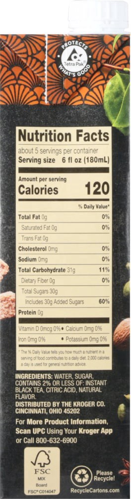 slide 4 of 4, Private Selection Chai Spice Black Tea Latte Concentrate - 32 fl oz, 32 fl oz