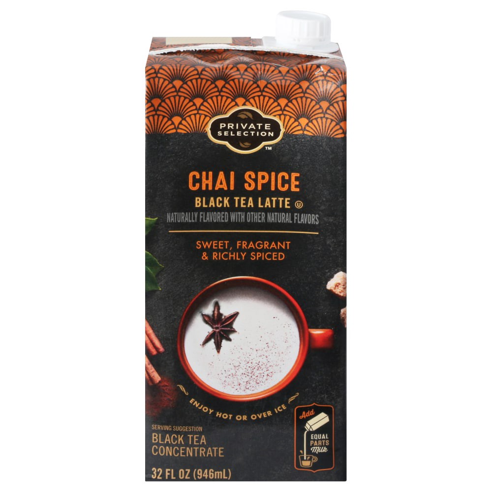 slide 1 of 4, Private Selection Chai Spice Black Tea Latte Concentrate - 32 fl oz, 32 fl oz