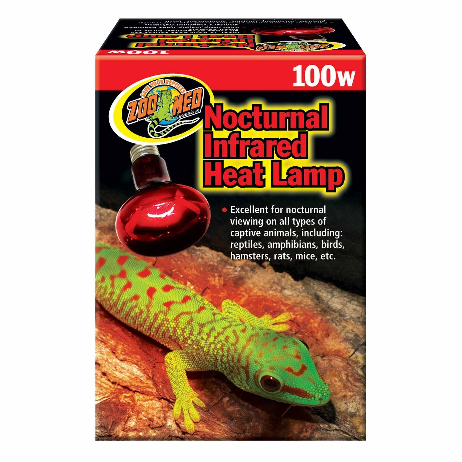 slide 1 of 1, Zoo Med Nocturnal Infrared Heat Lamp, 100 Watts, 1 ct