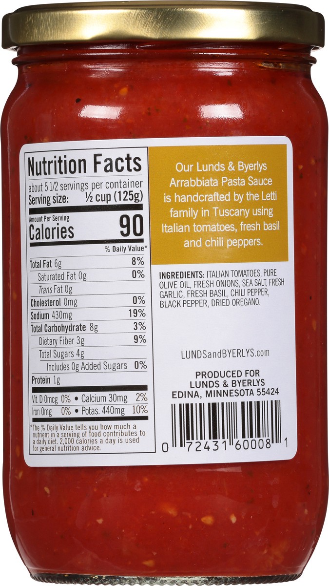 slide 6 of 13, Lunds & Byerlys Arrabbiata Pasta Sauce 24 oz, 24 oz
