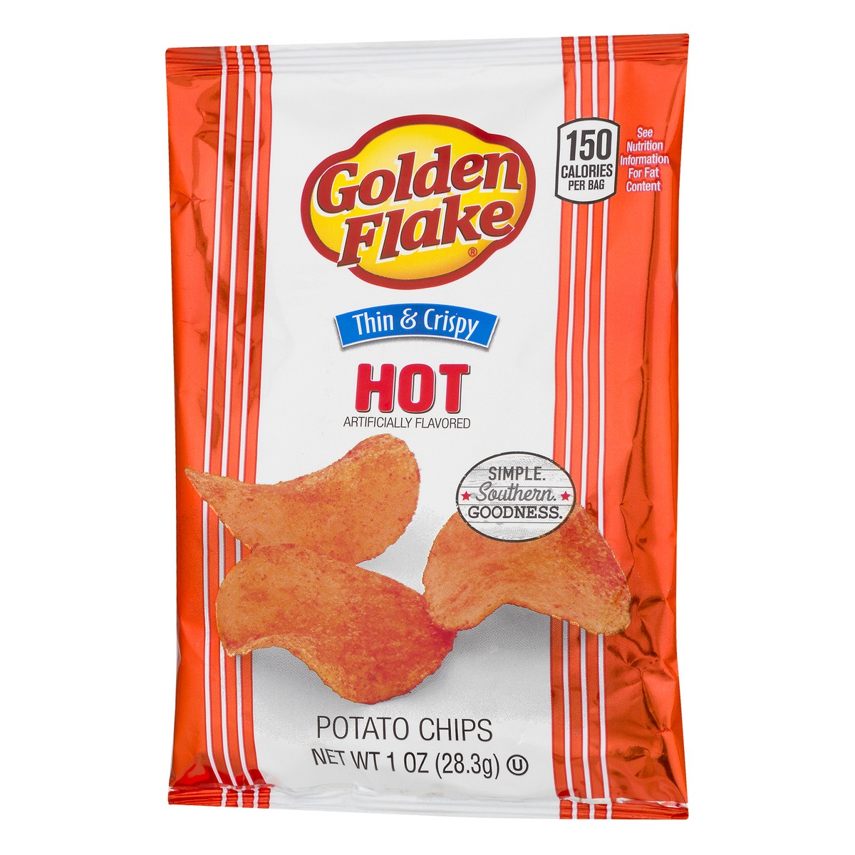 slide 10 of 11, Golden Flake Cajun Hot Potato Chips, 1 oz