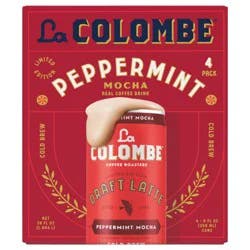 La Colombe Coffee, Peppermint Mocha Latte, 9 fl oz Cans, 4 Pack