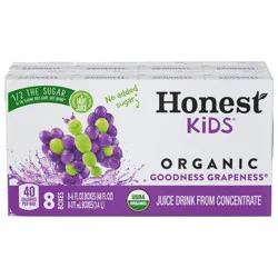 Honest Kids Goodness Grapeness Cartons, 6 fl oz, 8 Pack