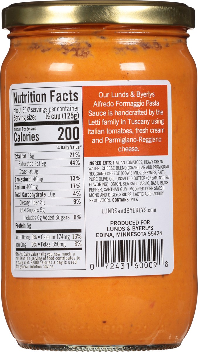 slide 5 of 14, Lunds & Byerlys Alfredo Formaggio Pasta Sauce 24 oz, 24 oz