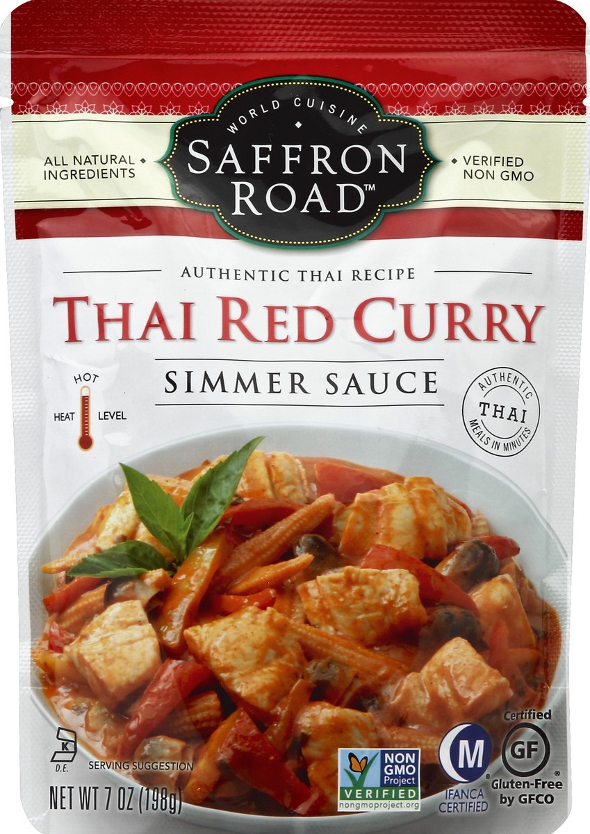 slide 2 of 2, Saffron Road Thai Red Curry Simmer Sauce, 7 oz