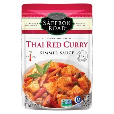 slide 1 of 2, Saffron Road Thai Red Curry Simmer Sauce, 7 oz