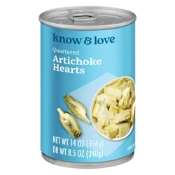 Know & Love Quartered Artichokes 14 Ounces