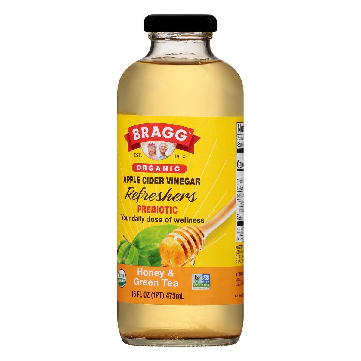slide 5 of 9, Bragg Refreshers Organic Honey & Green Tea Apple Cider Vinegar Beverage 16 fl oz, 16 fl oz