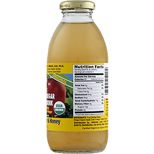 slide 6 of 9, Bragg Apple Cider Vinegar & Honey Drink, 16 fl oz