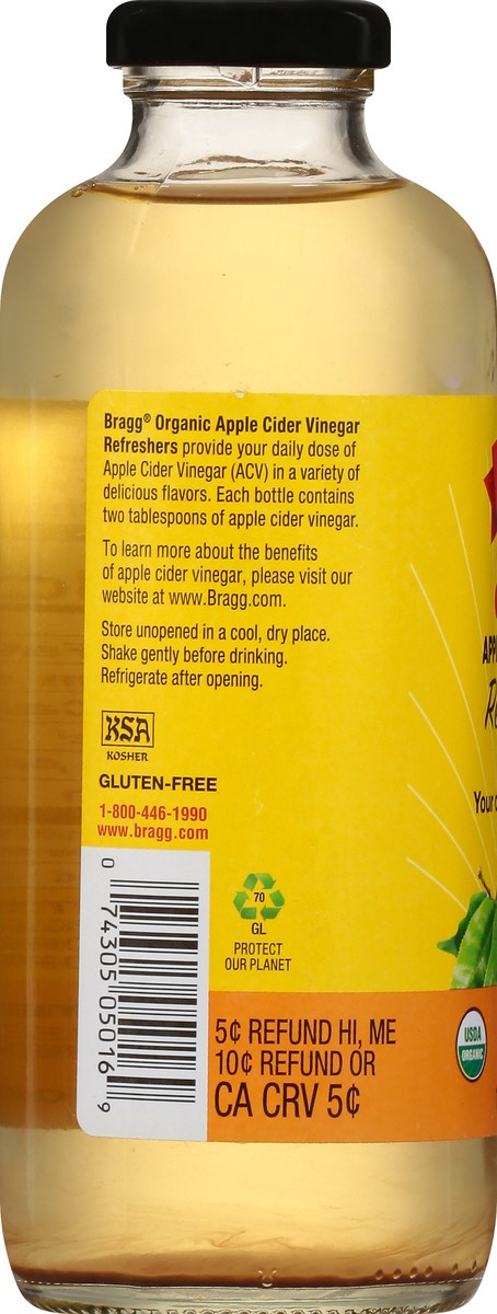 slide 6 of 9, Bragg Refreshers Organic Honey & Green Tea Apple Cider Vinegar Beverage 16 fl oz, 16 fl oz