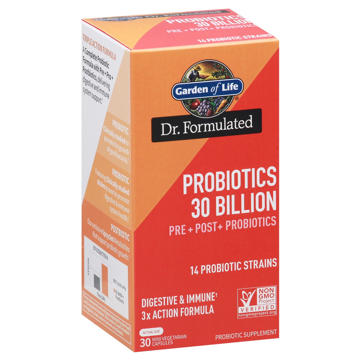 slide 1 of 1, Garden of Life Dr. Formulated Mini Vegetarian Capsules 30 Billion Probiotic Strains 30 ea, 30 ct