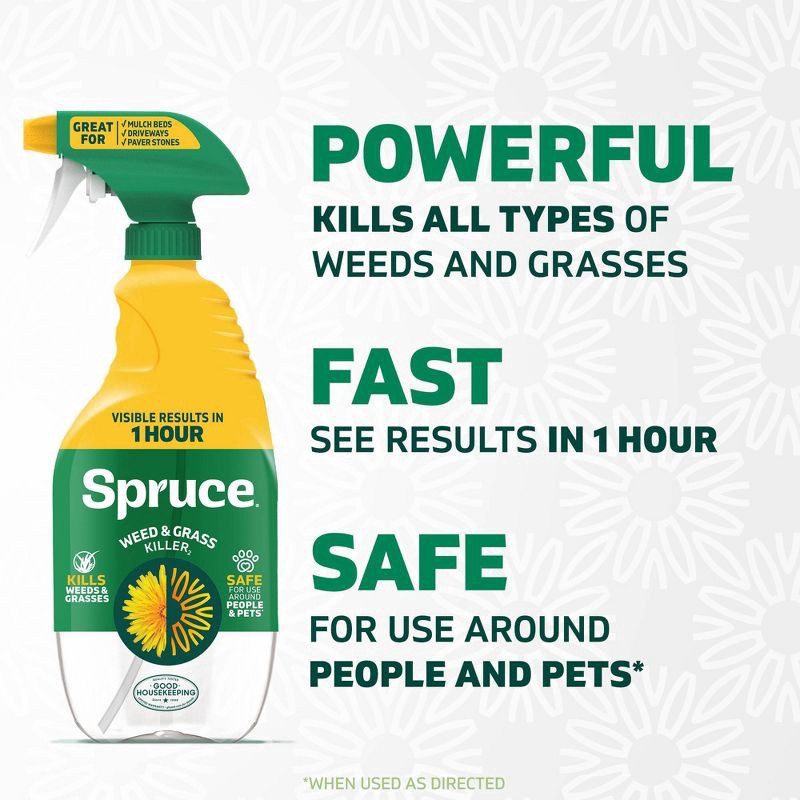 slide 12 of 12, Zevo Spruce Weed and Grass Killer Trigger Spray Fertilizer 24oz, 24 oz