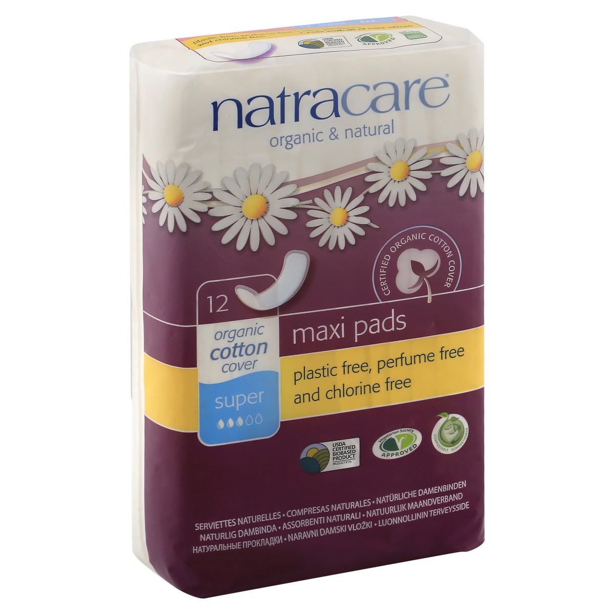 slide 7 of 11, Natracare Pads Super Maxi, 12 ct