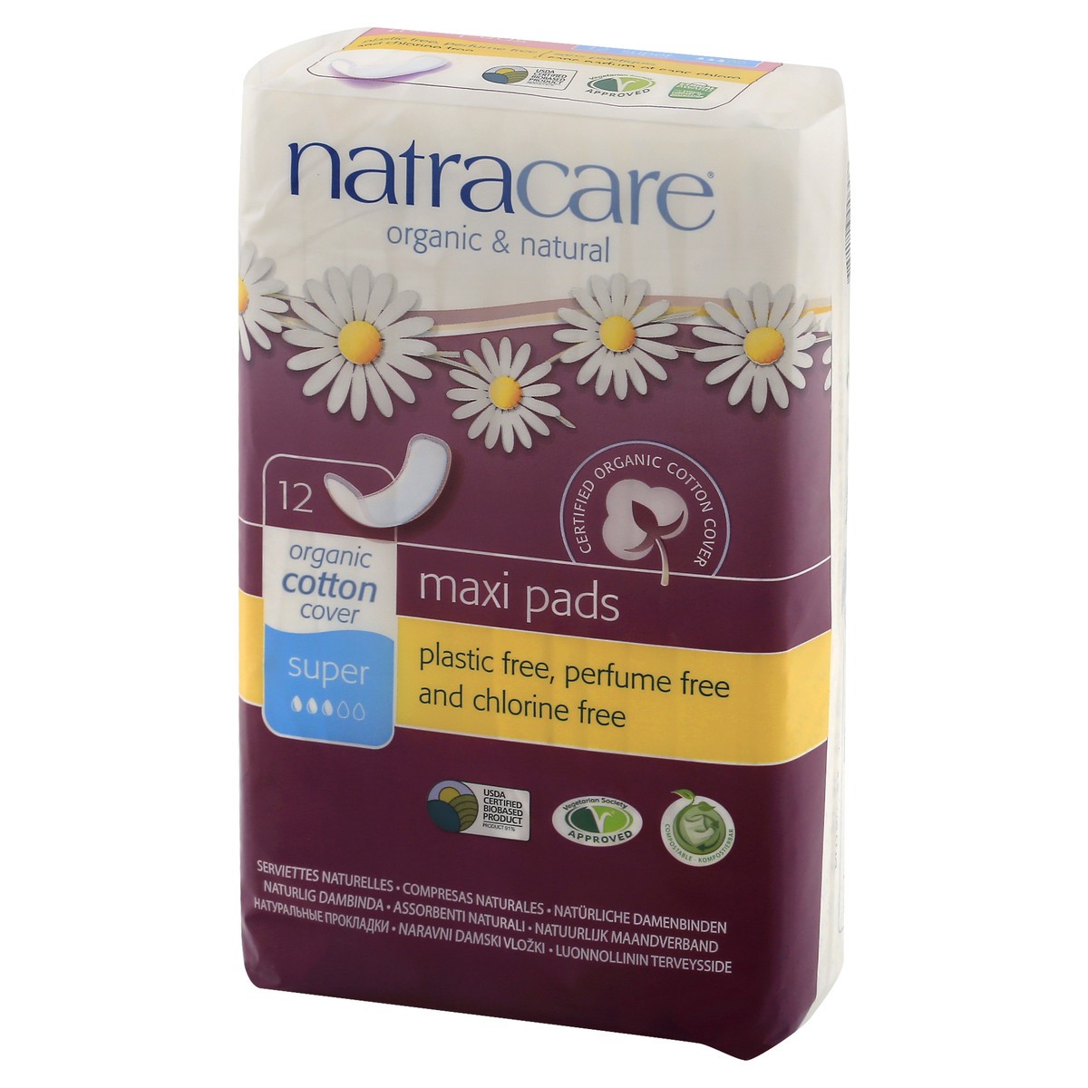 slide 8 of 11, Natracare Pads Super Maxi, 12 ct