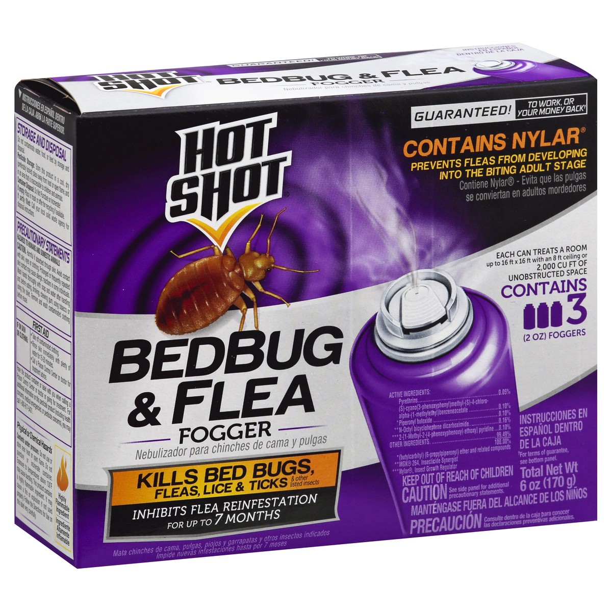 slide 2 of 9, Hot Shot Bedbug & Flea Fogger, 3 ct