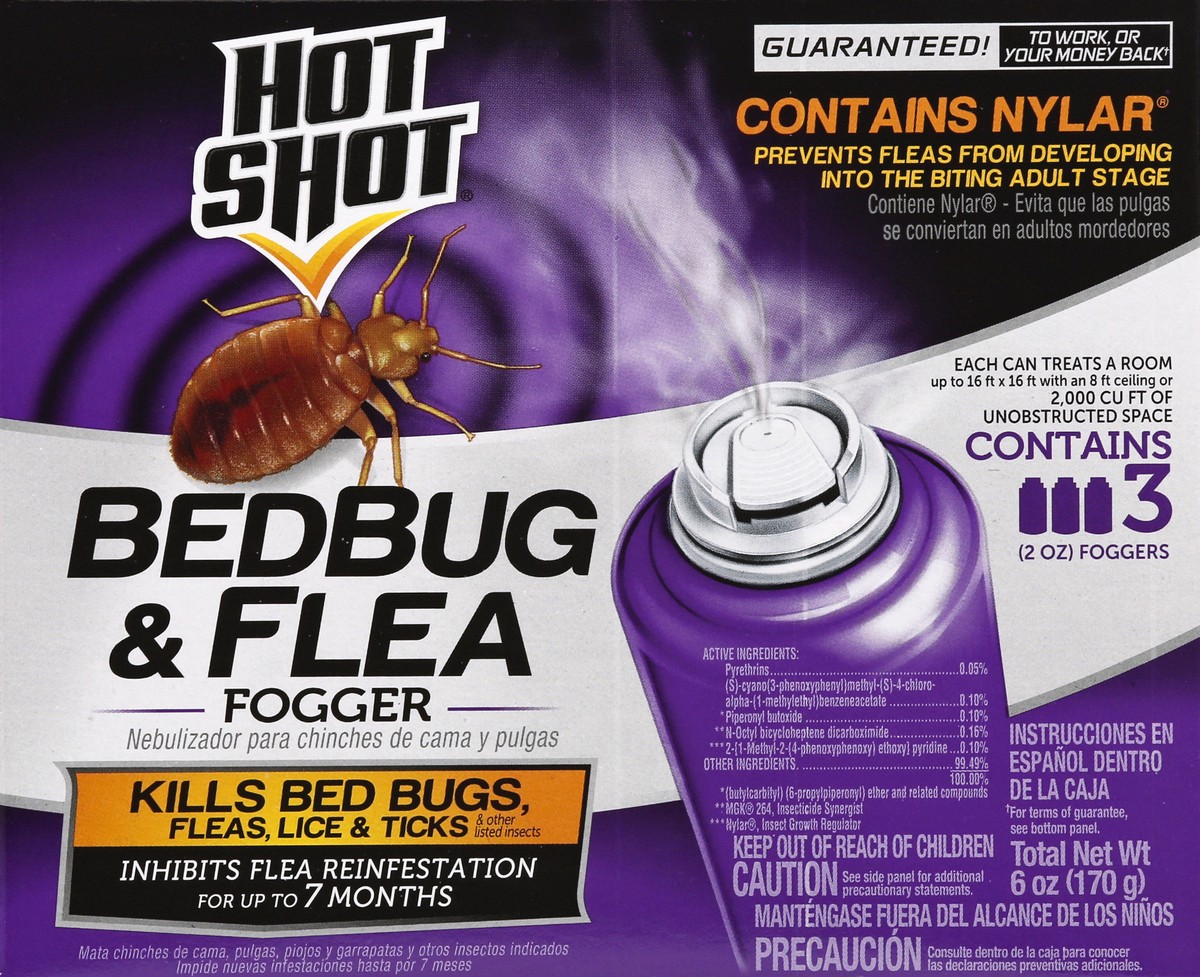 slide 6 of 9, Hot Shot Bedbug & Flea Fogger, 3 ct