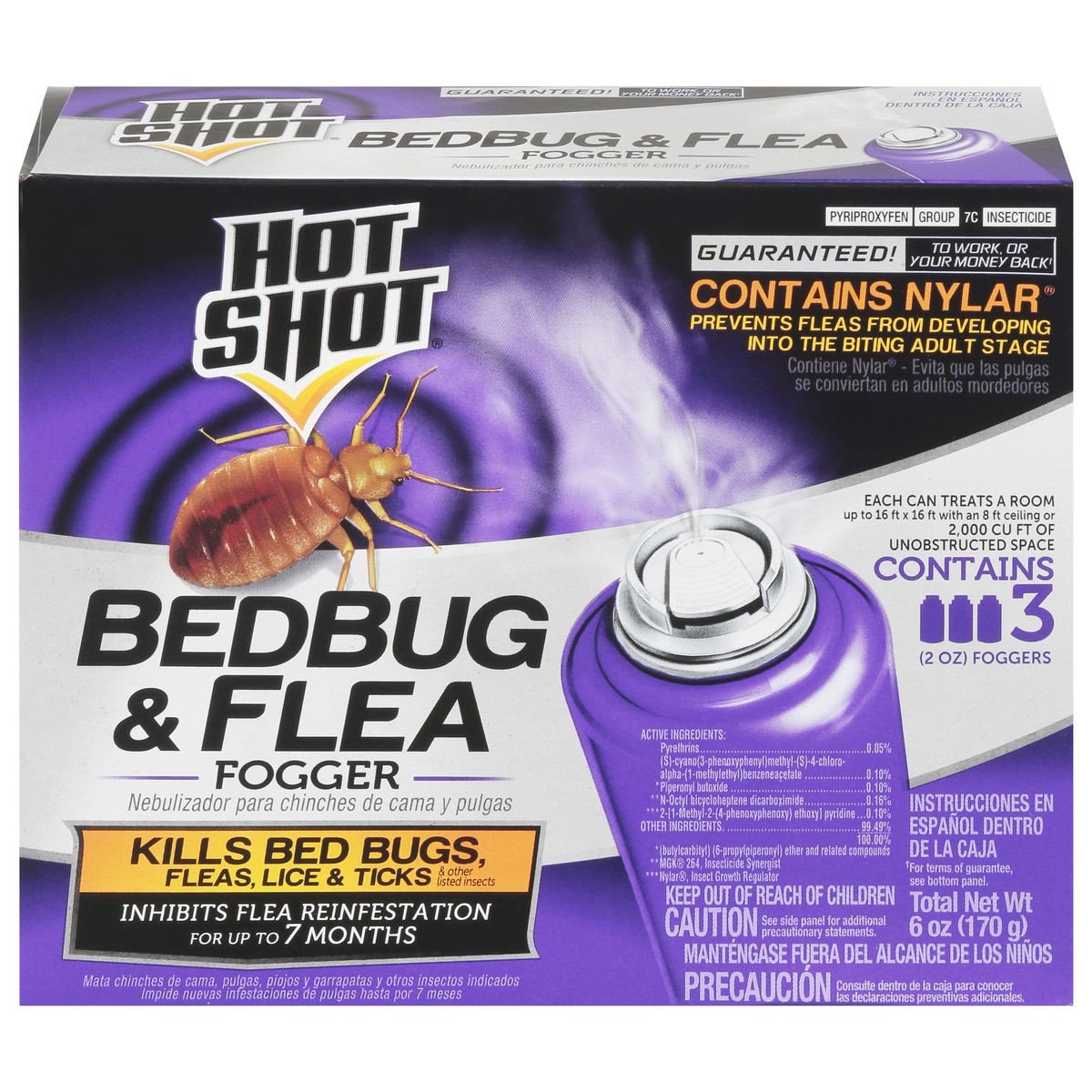 slide 1 of 9, Hot Shot Bedbug & Flea Fogger 3 - 2 oz Foggers, 3 ct