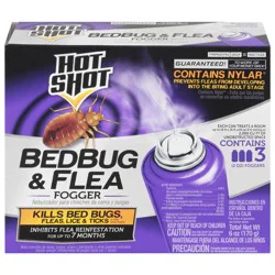 Hot Shot Bedbug & Flea Fogger 3 - 2 oz Foggers