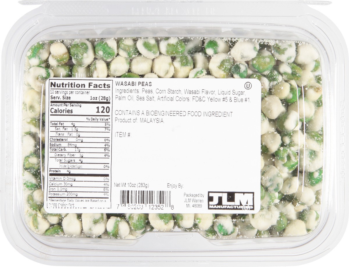 slide 3 of 9, JLM Manufacturing Wasabi Peas 11 oz, 11 oz