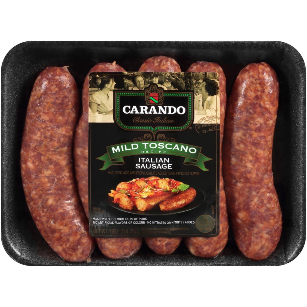 slide 1 of 2, Carando Mild Toscano Italian Sausage 19 oz, 19 oz