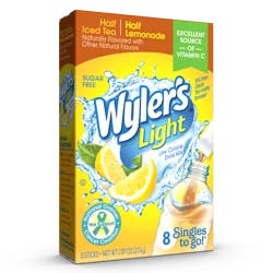 Wyler's Light Singles to Go! Half & Half Iced Tea with Lemonade Drink Mix - 8 ct