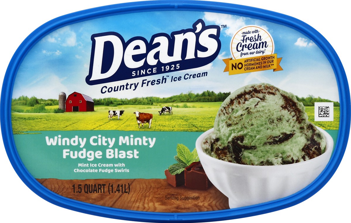 slide 2 of 4, Dean's Fannie May Mint Ice Cream, 1.5 qt