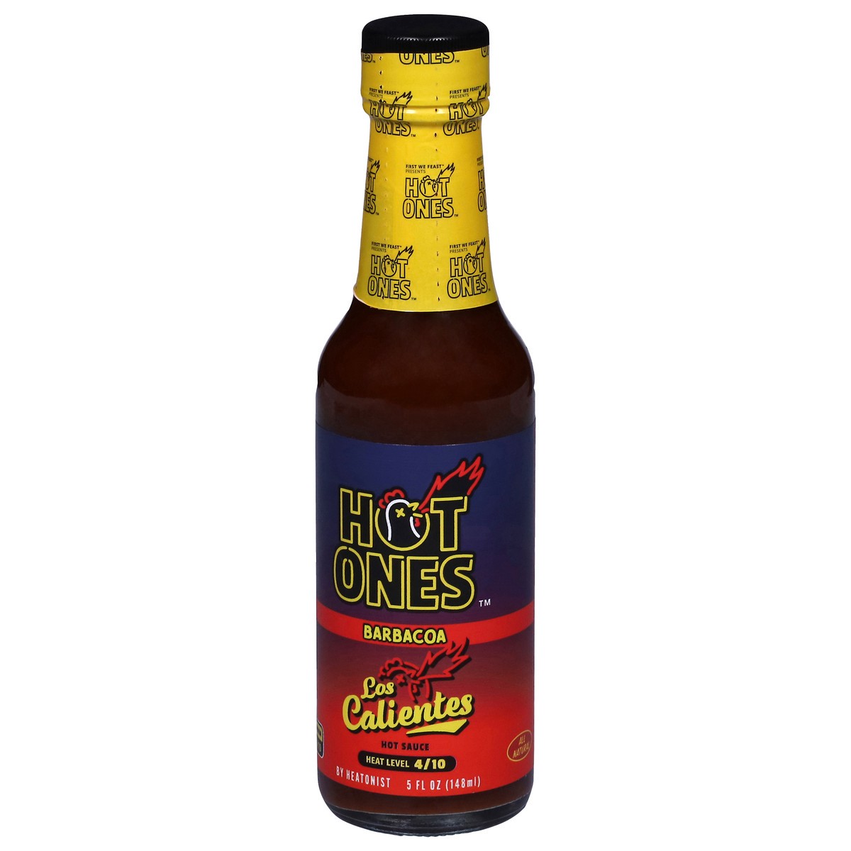 slide 4 of 4, Hot Ones Los Calientes Medium 4/10 Barbacoa Hot Sauce 5 fl oz, 5 fl oz