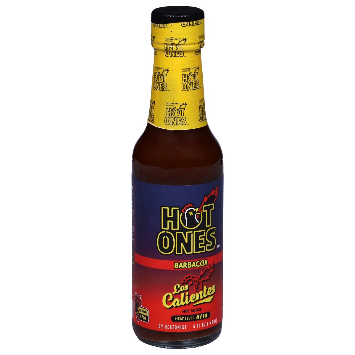 slide 3 of 4, Hot Ones Los Calientes Medium 4/10 Barbacoa Hot Sauce 5 fl oz, 5 fl oz