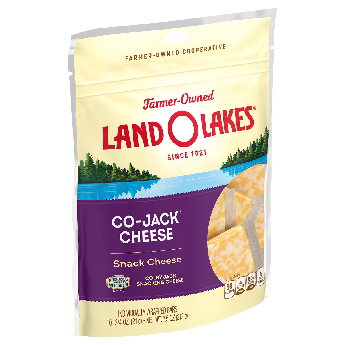 slide 4 of 11, Land O'Lakes Co-Jack Snack Cheese, 10 Count, 7.5 oz Bag, 7.5 oz