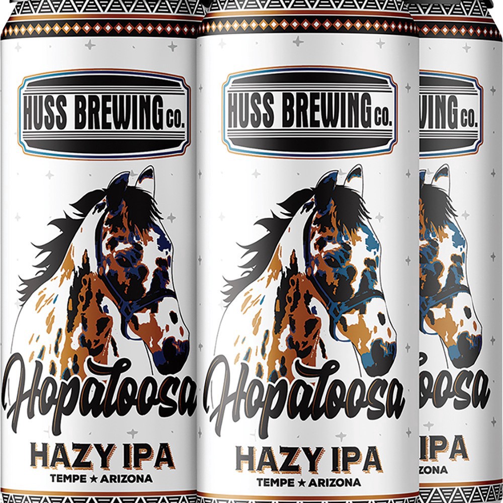 slide 1 of 1, Huss Brewery Huss Hopaloosa Hazy Ipa, 4 ct; 16 oz