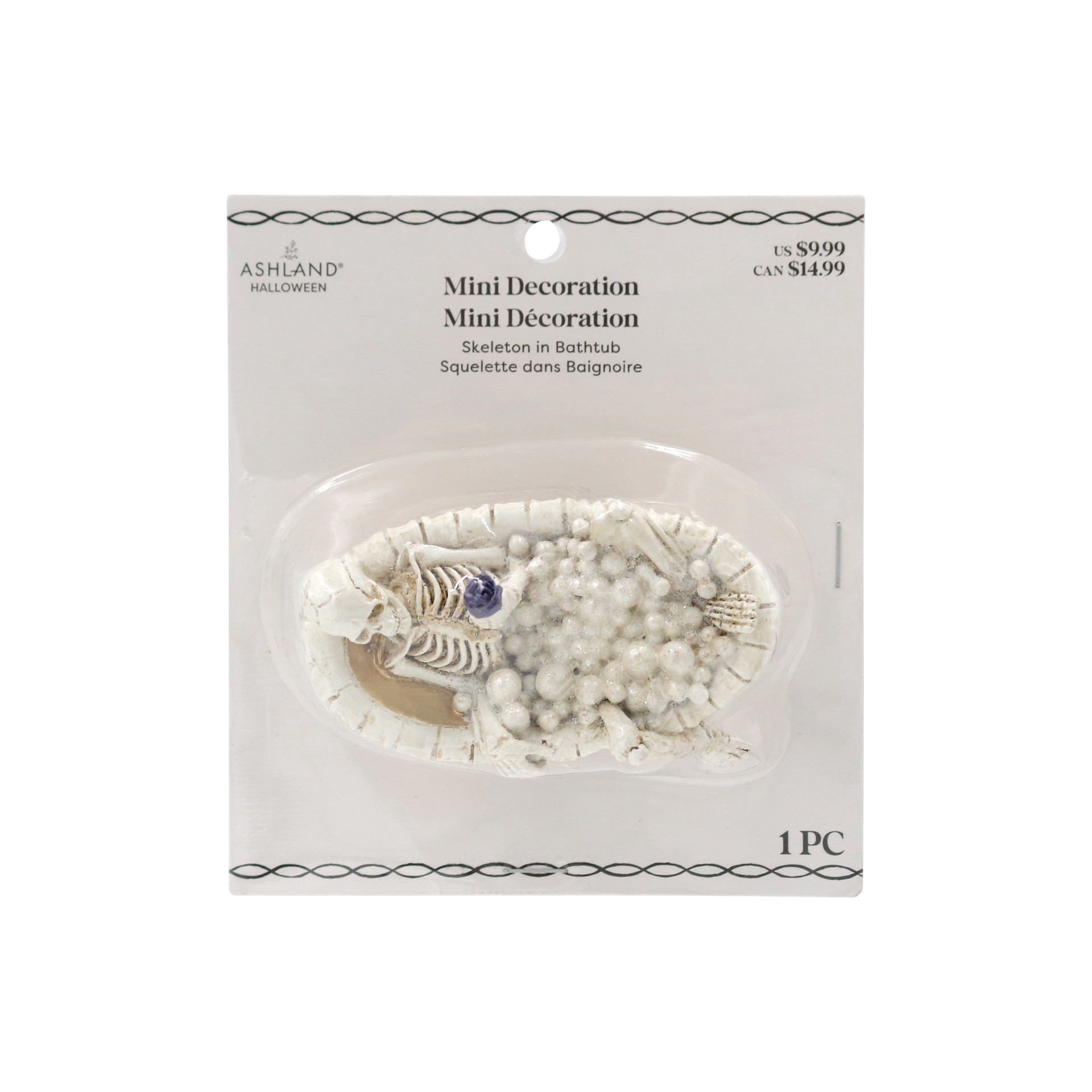 slide 4 of 4, Mini Skeleton In Bathtub Decoration By Ashland, 1 ct