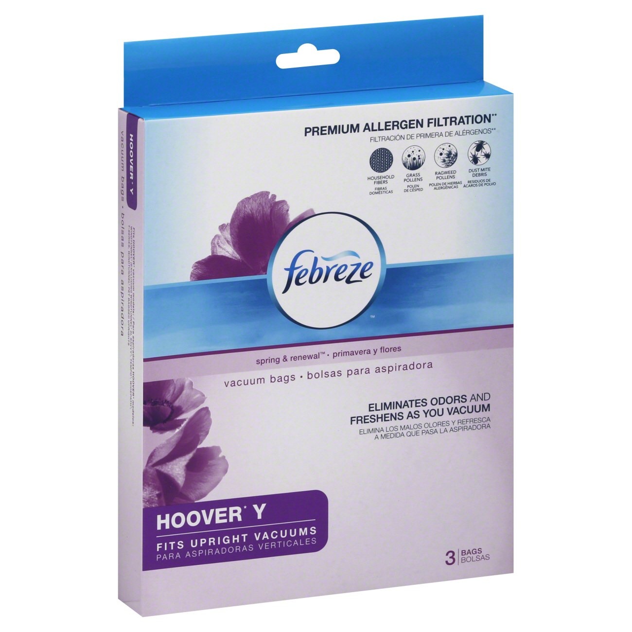 slide 1 of 1, Febreze Hoover Style Y Vacuum Bags, 3 ct