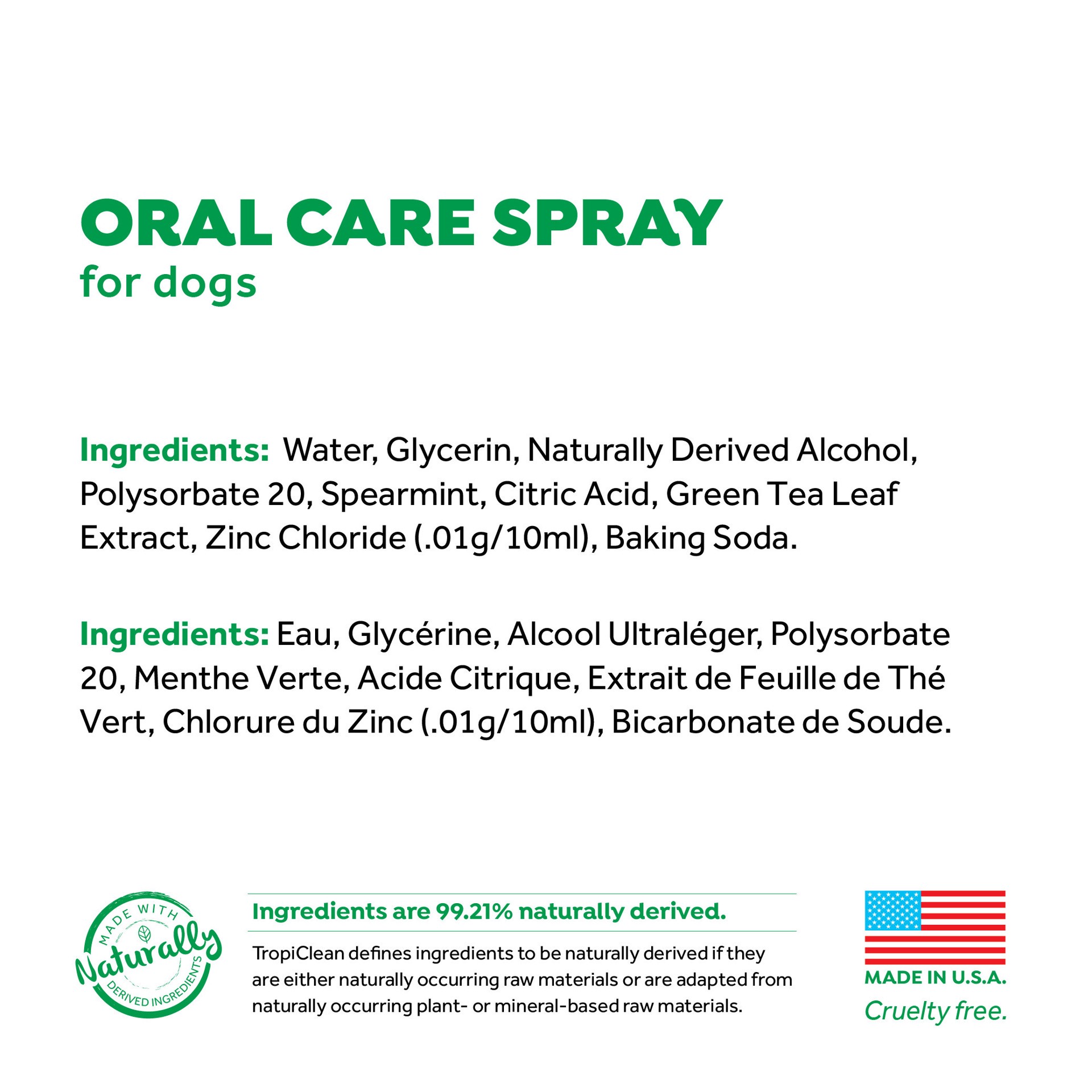 slide 5 of 9, TropiClean Fresh Breath Oral Care Spray for Pets, 4oz, 4 oz
