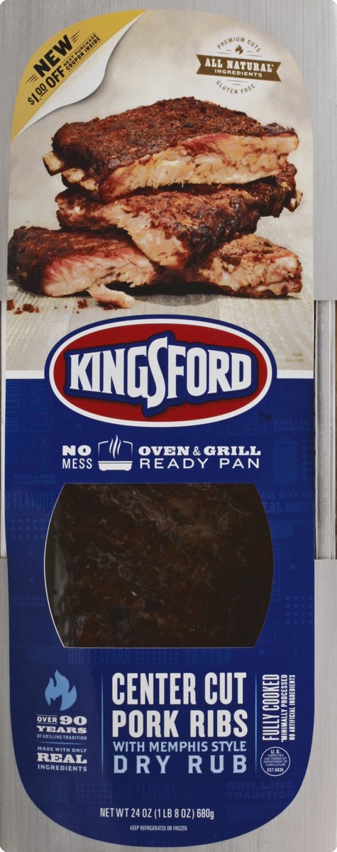 slide 1 of 5, Kingsford Pork Ribs 24 oz, 24 oz