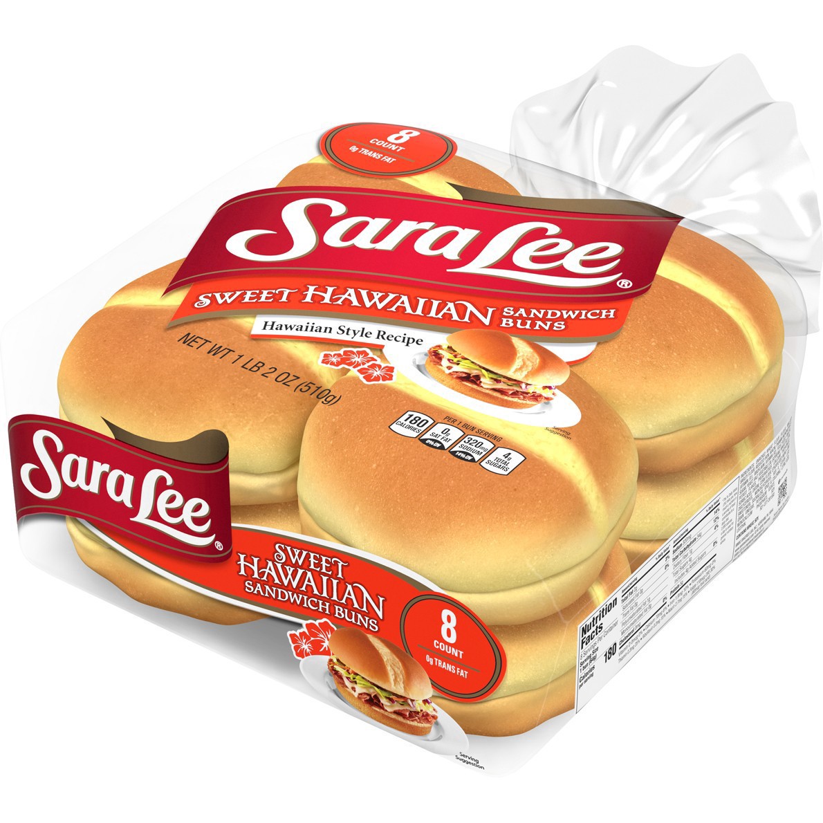 slide 15 of 31, Sara Lee Hawaiian Sandwich Buns, 8 count, Hamburger Buns, 18 oz Bag, 8 ct