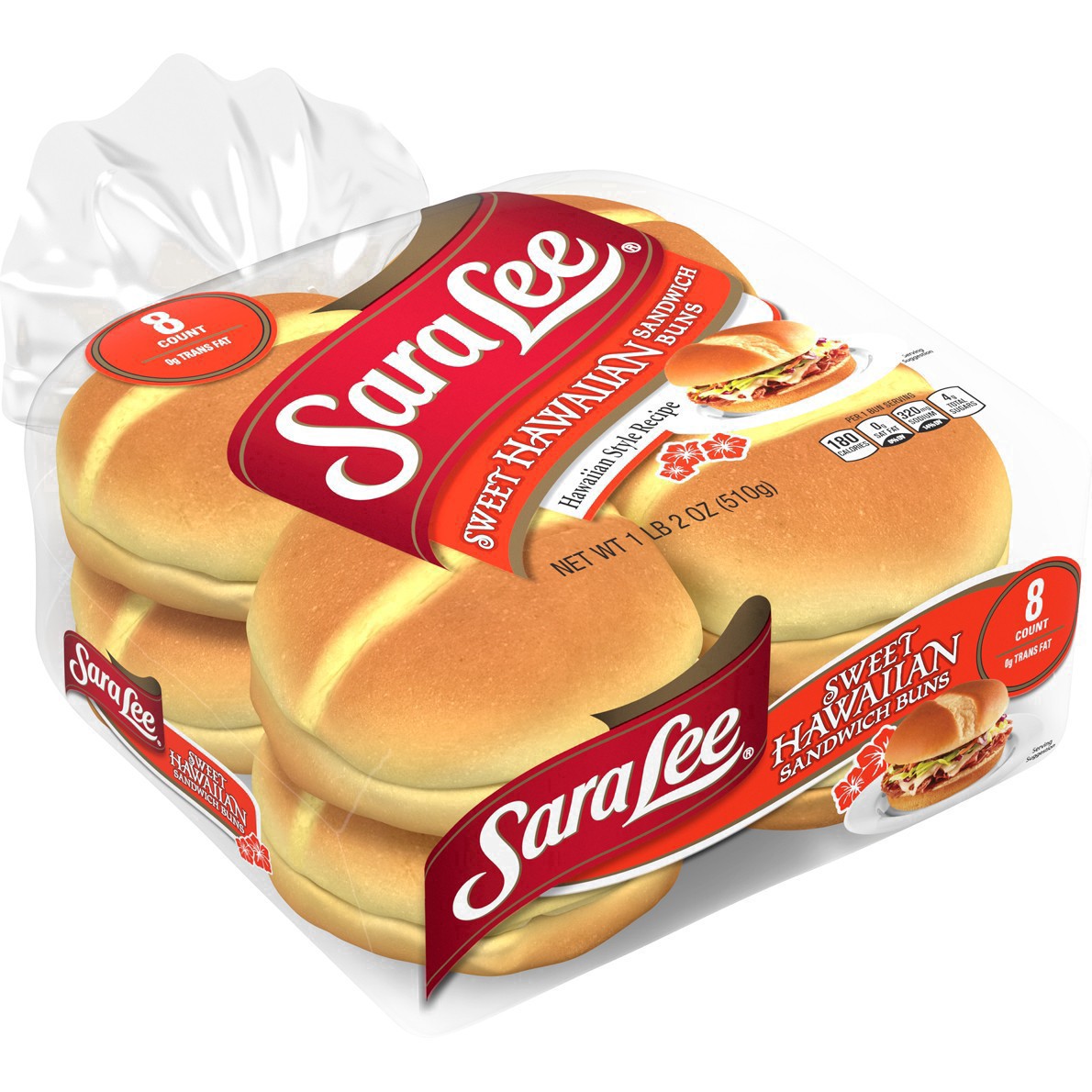 slide 19 of 31, Sara Lee Hawaiian Sandwich Buns, 8 count, Hamburger Buns, 18 oz Bag, 8 ct