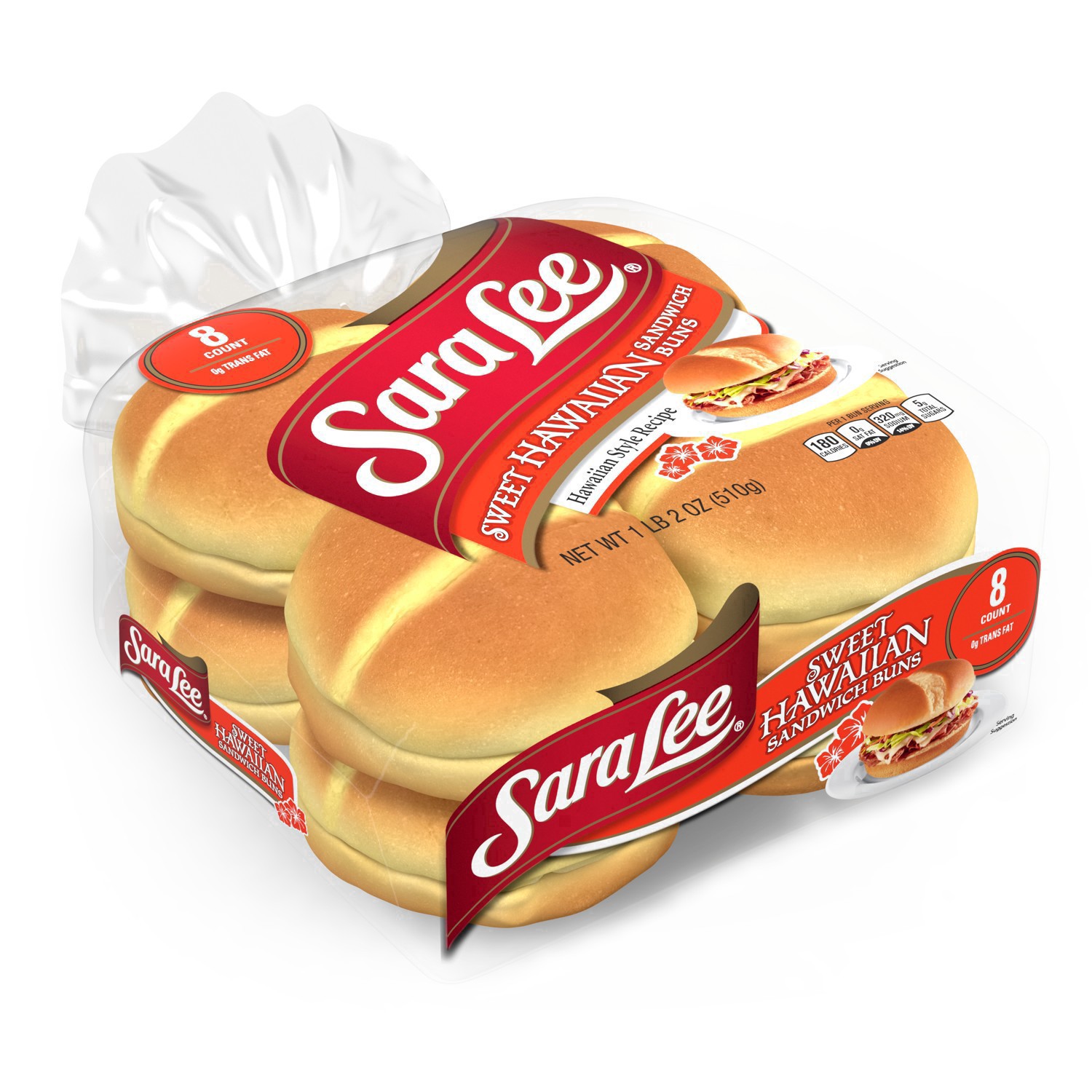 slide 22 of 31, Sara Lee Hawaiian Sandwich Buns, 8 count, Hamburger Buns, 18 oz Bag, 8 ct