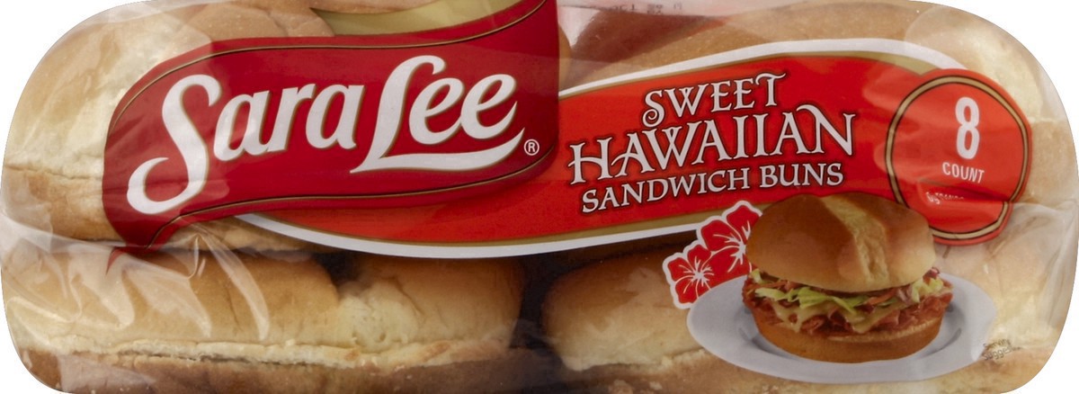 slide 29 of 31, Sara Lee Hawaiian Sandwich Buns, 8 count, Hamburger Buns, 18 oz Bag, 8 ct